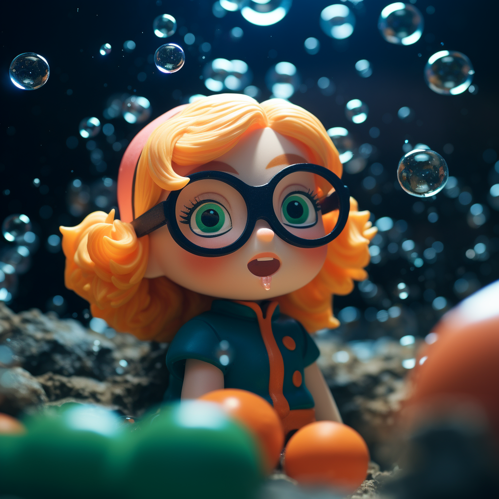 Claymation photo of Bubbles from The Powerpuff Girls