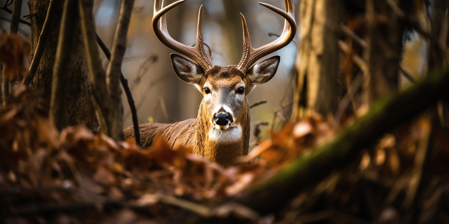 Majestic buck in camo