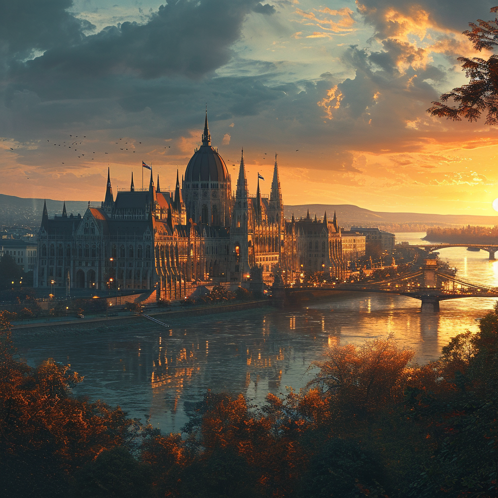 Beautiful view of Budapest's Parliament and the Danube