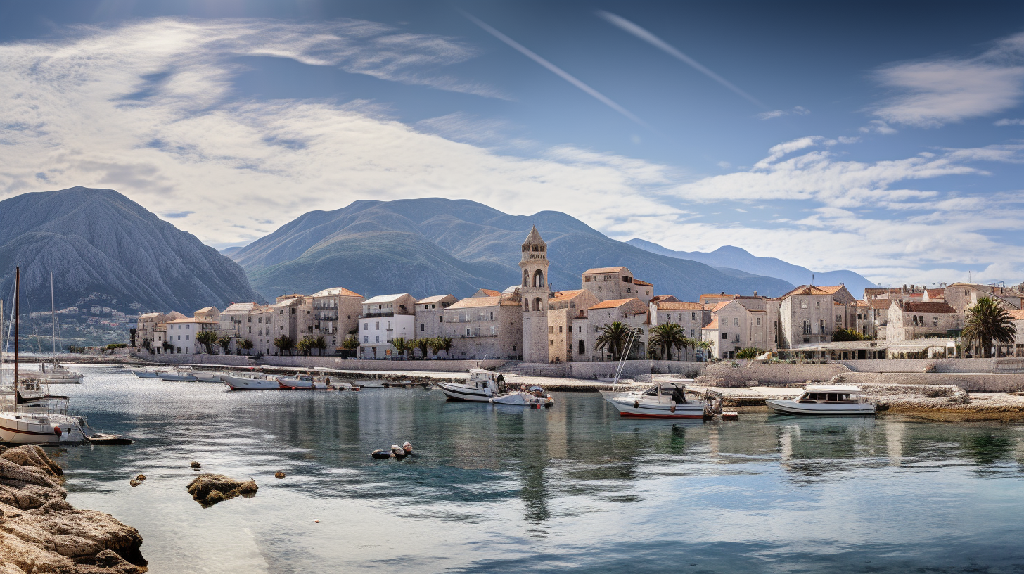 Budva old town on a sunny day