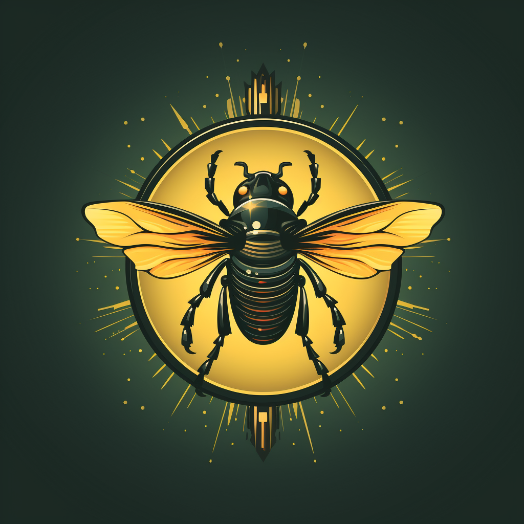 Bug spray logo on white background