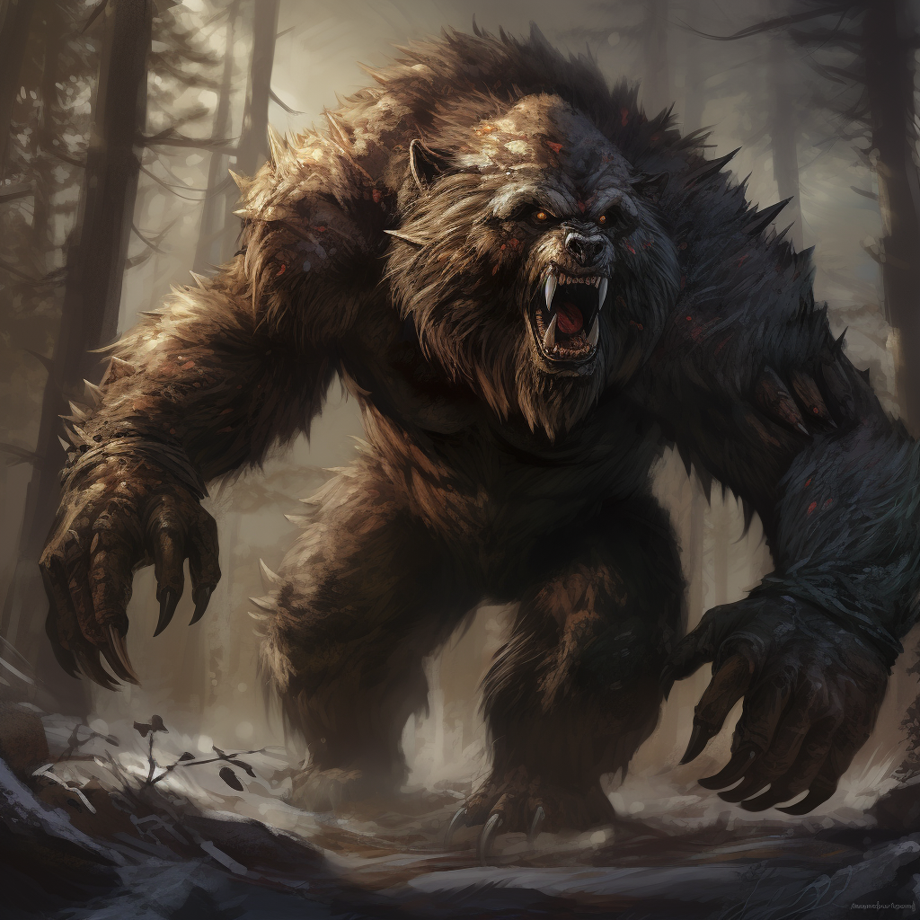 Fearsome Bugbear Monster in Fantasy Art