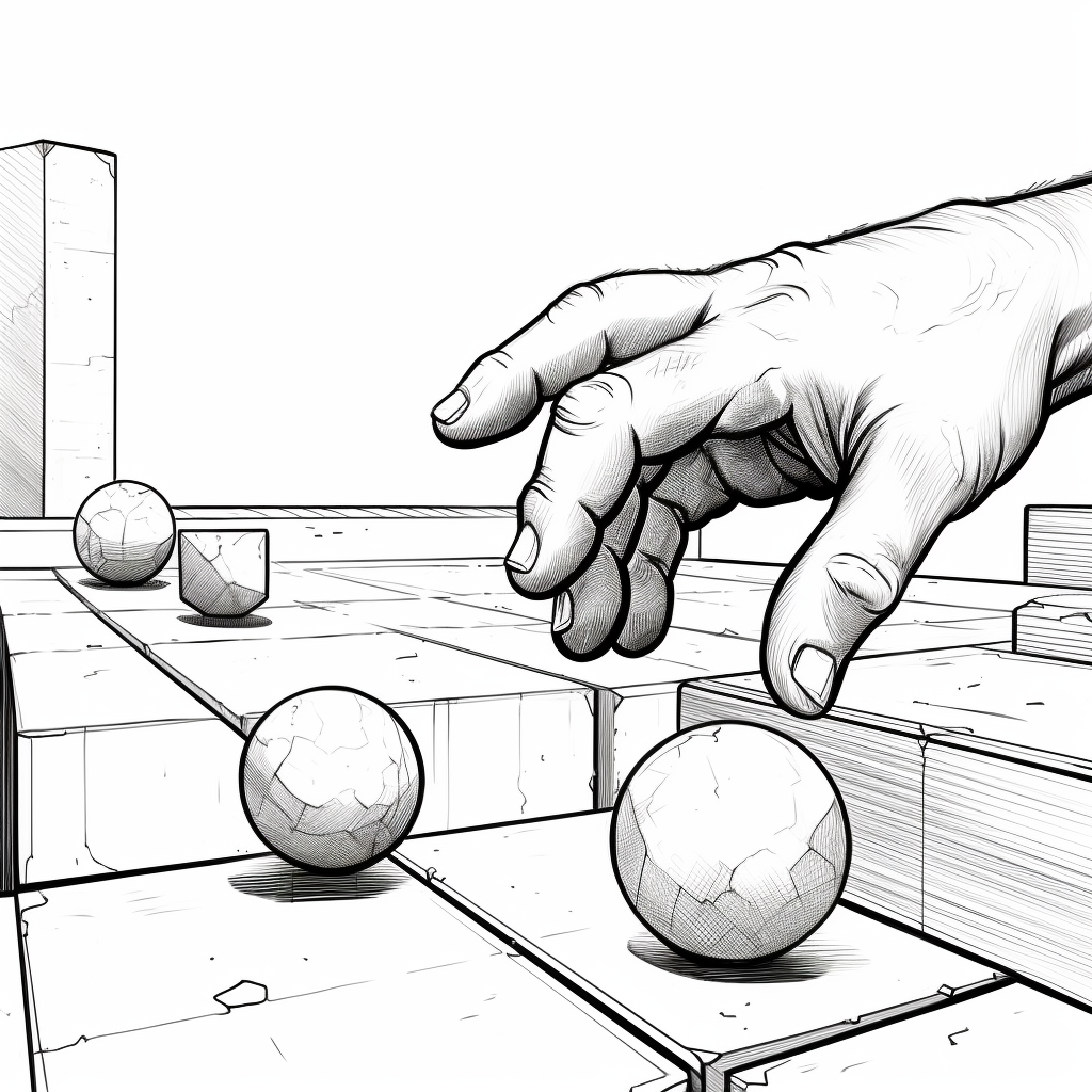 Generic person building blocks and polishing a ball