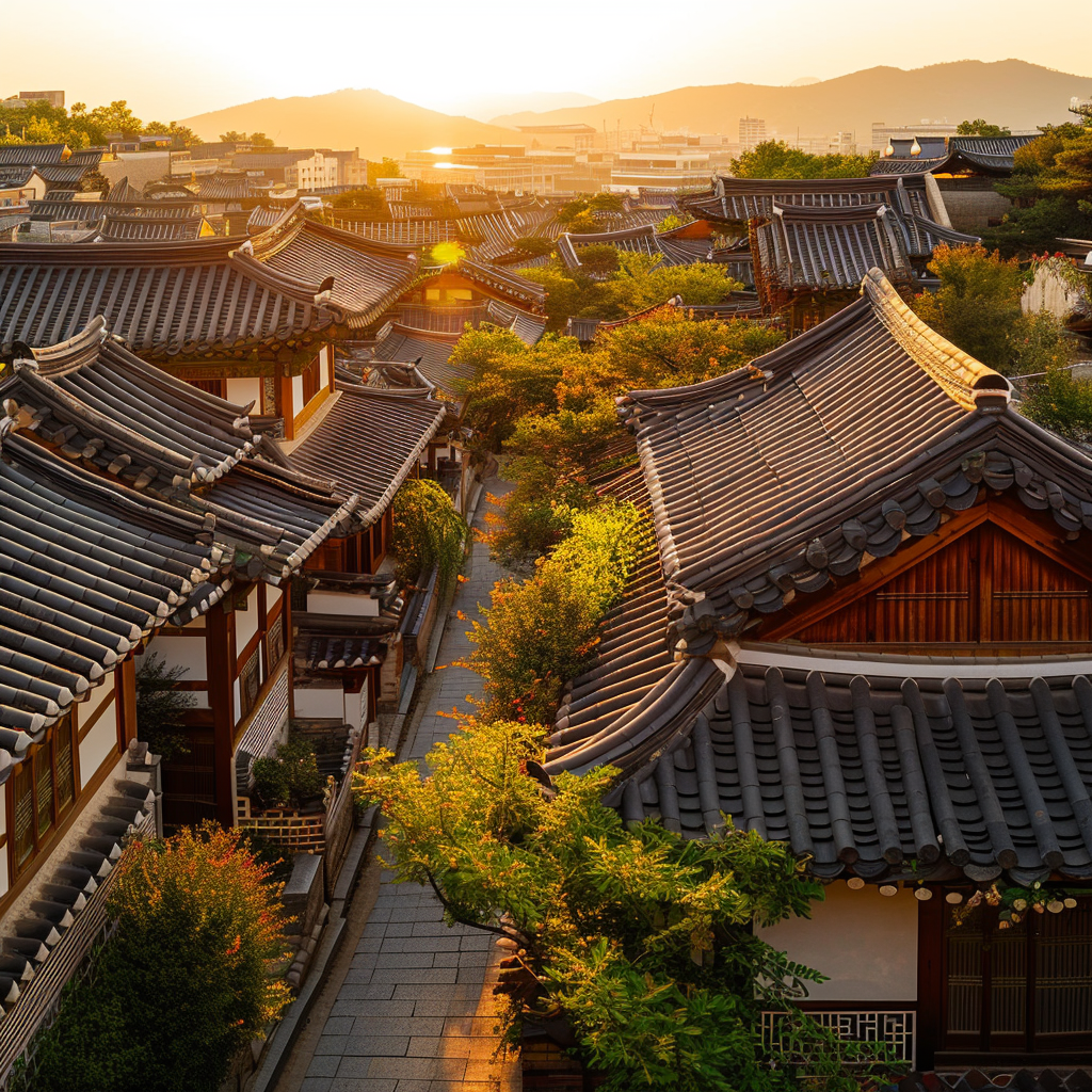 Traditional houses in Bukchon Hanok Village