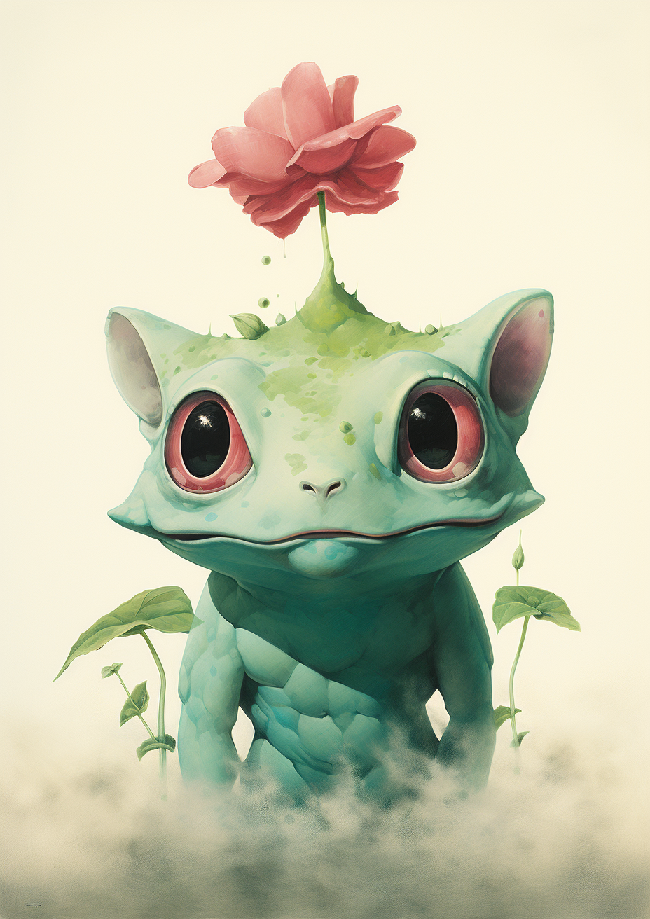 Bulbasaur in Dali style