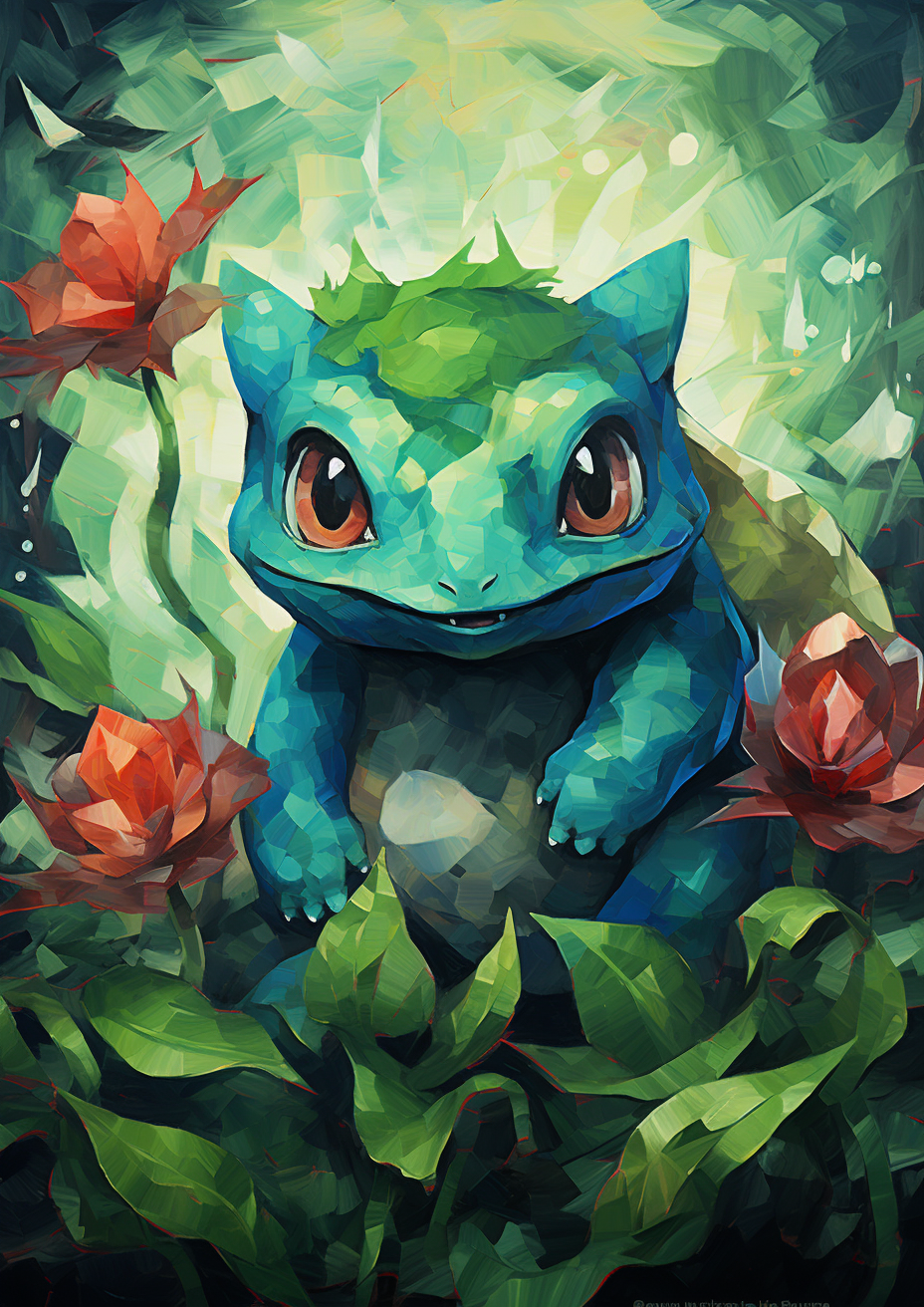 Bulbasaur in Van Gogh Style