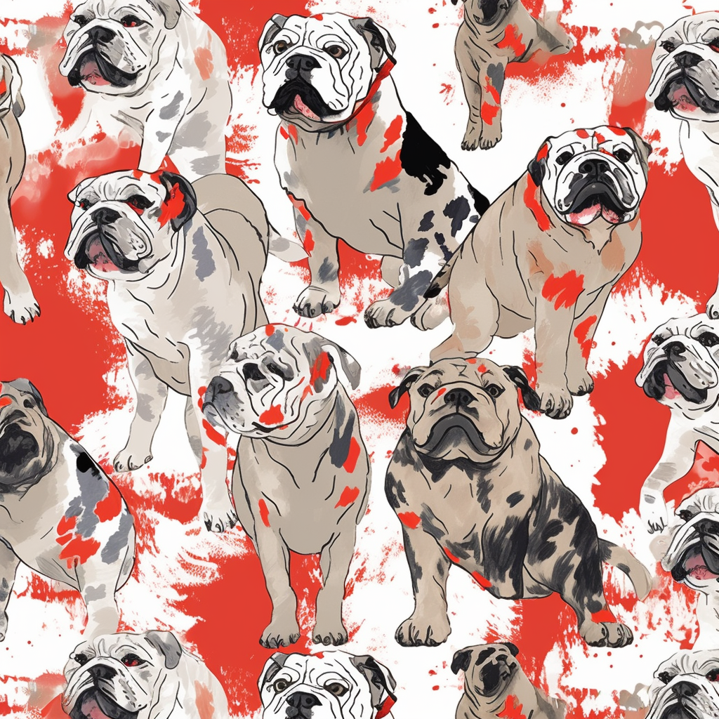 Colorful English Bulldog Wallpaper