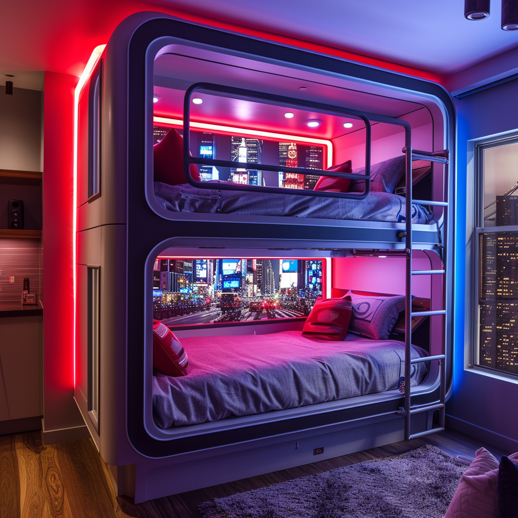 Bunk Beds in New York Times Square