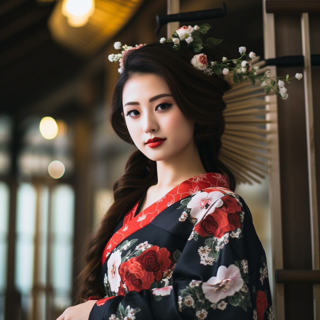 Hot Japanese Woman in Kimono