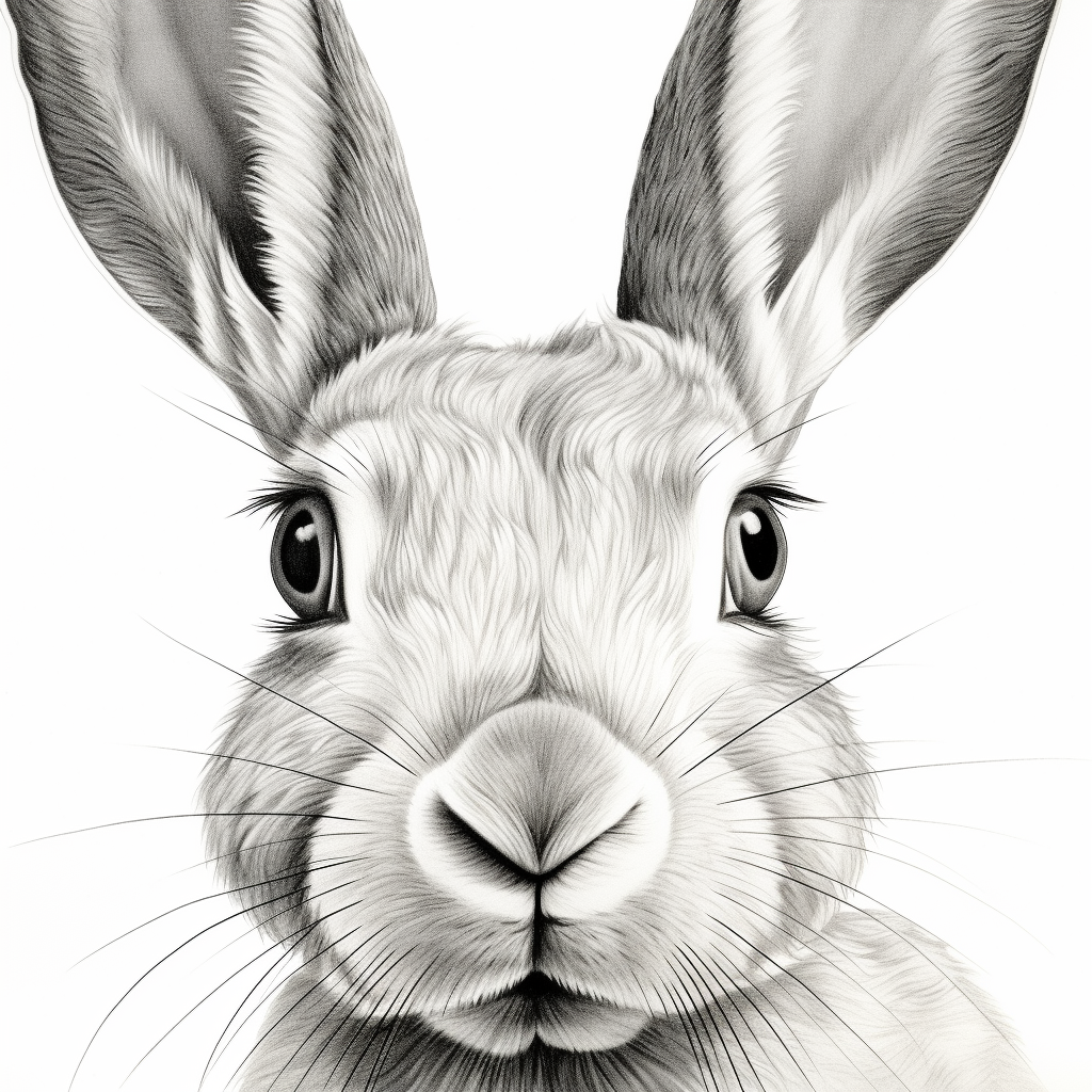 Close up portrait of an adorable bunny face