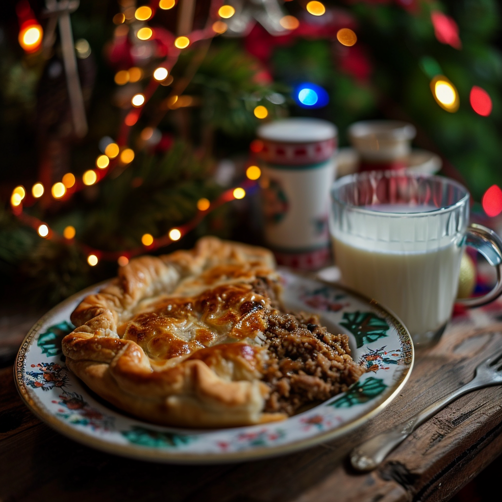 Savory Burek Turkish Meat Pie and Refreshing Milk