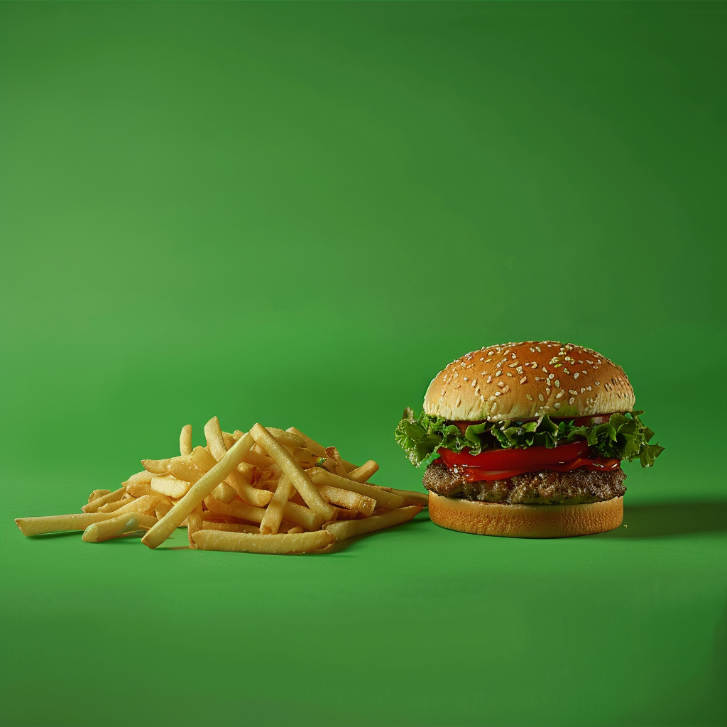 McDonald's Style Burger and Chips