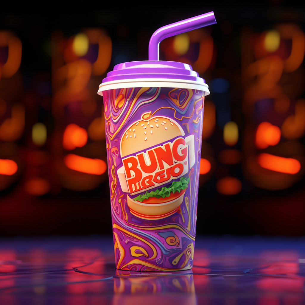 Burger Kicks Juice Cup - 3D Mockup