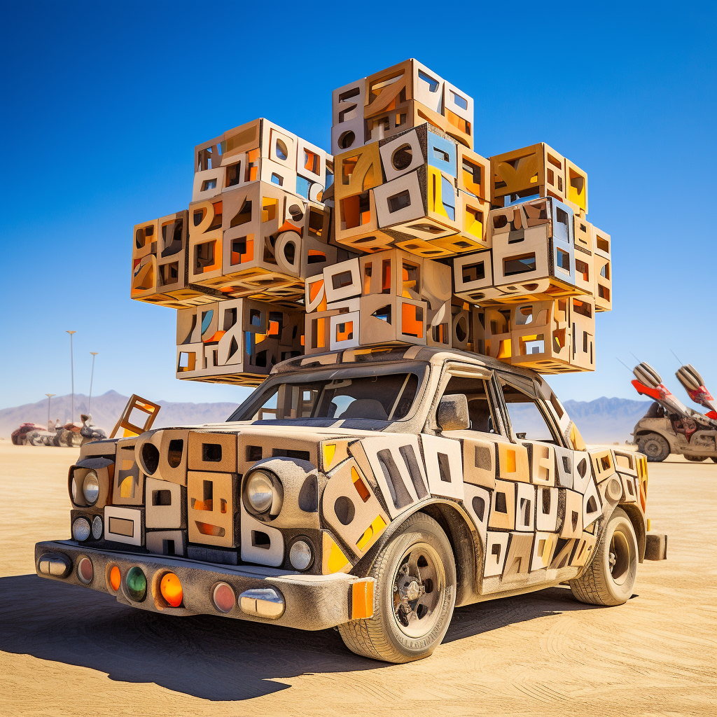 Colorful Burning Man Art Car Puzzle