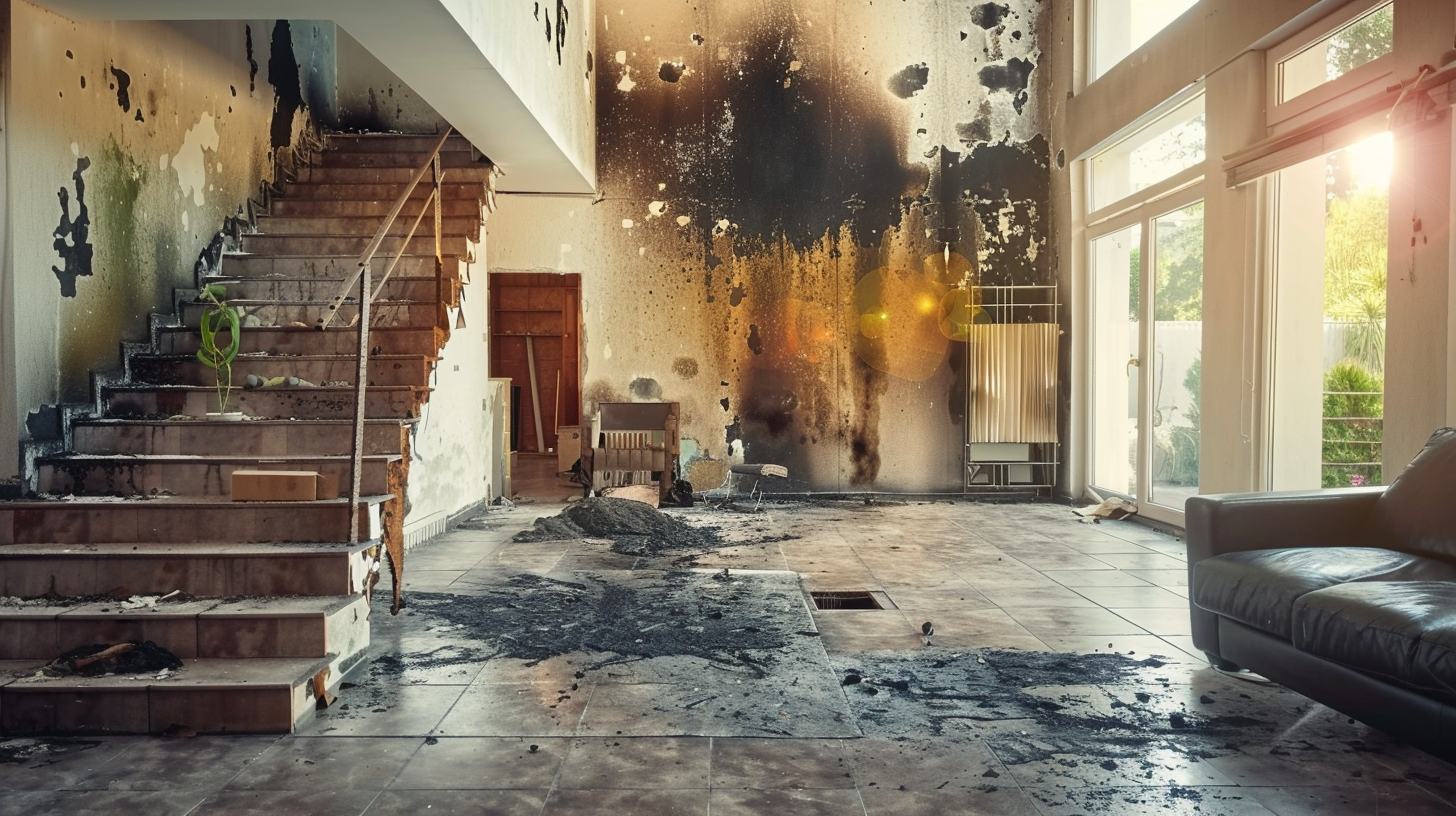 Burnt Walls Inside Modern Home