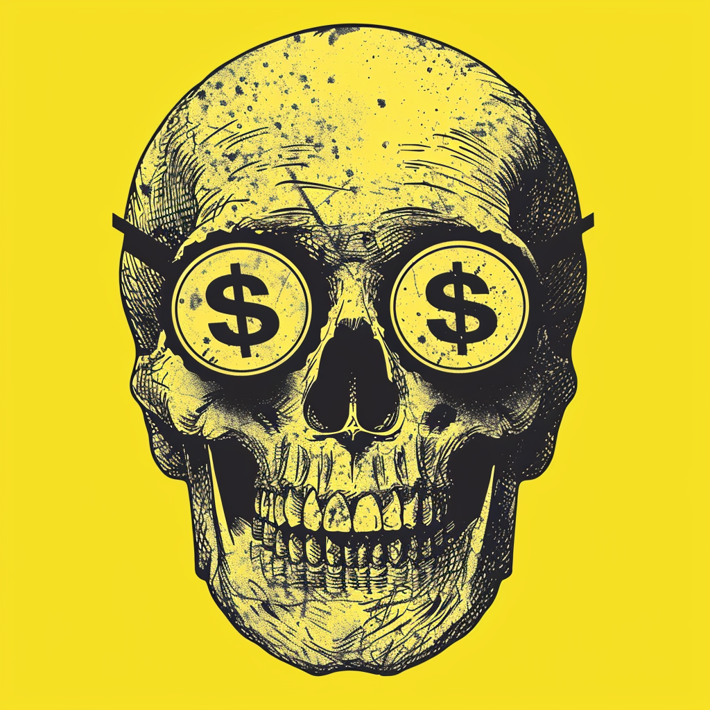 Anthony Burrill Skull Dollar Signs