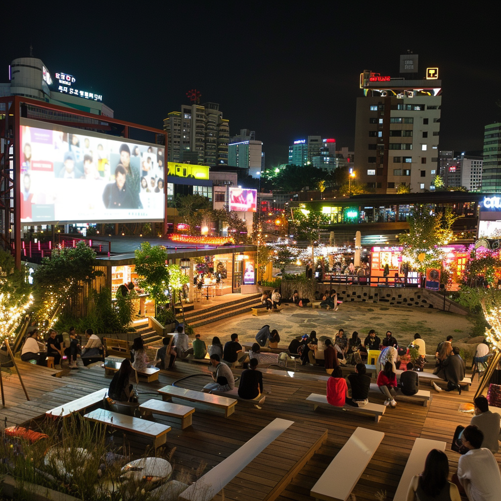 Busan film festival square couples