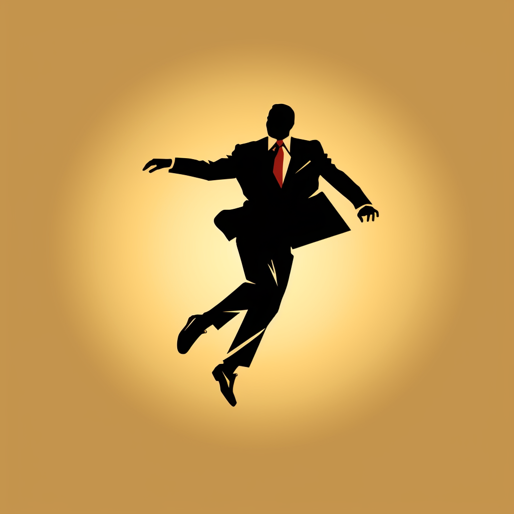 Silhouette logo of a business man