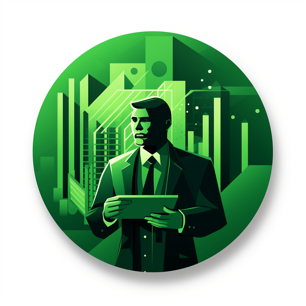 Business proposal icon in green