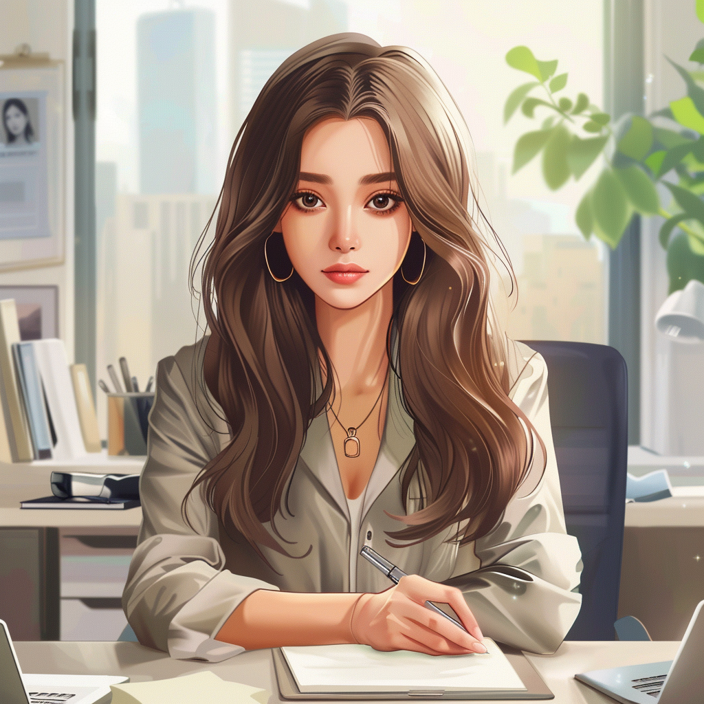 Business woman working in office