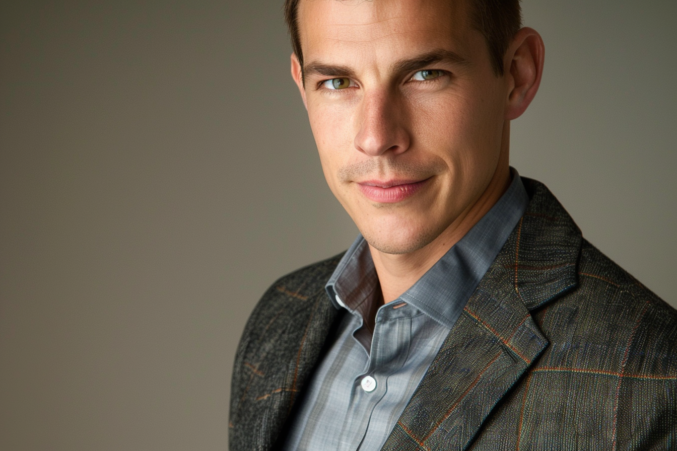 Clean Shaven Businessman in Jacket