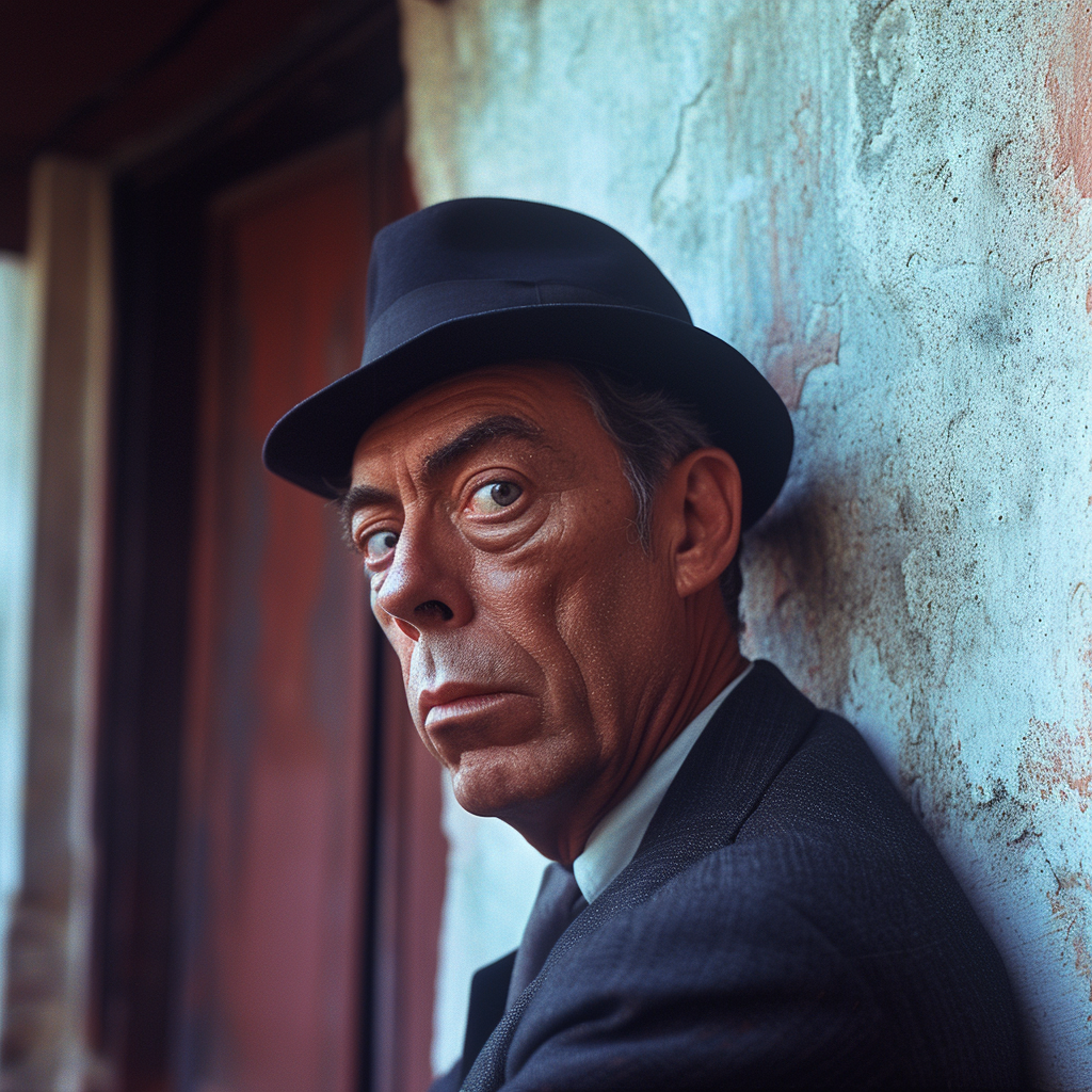 Buster Keaton Portrait 1965 Kodachrome 100mm