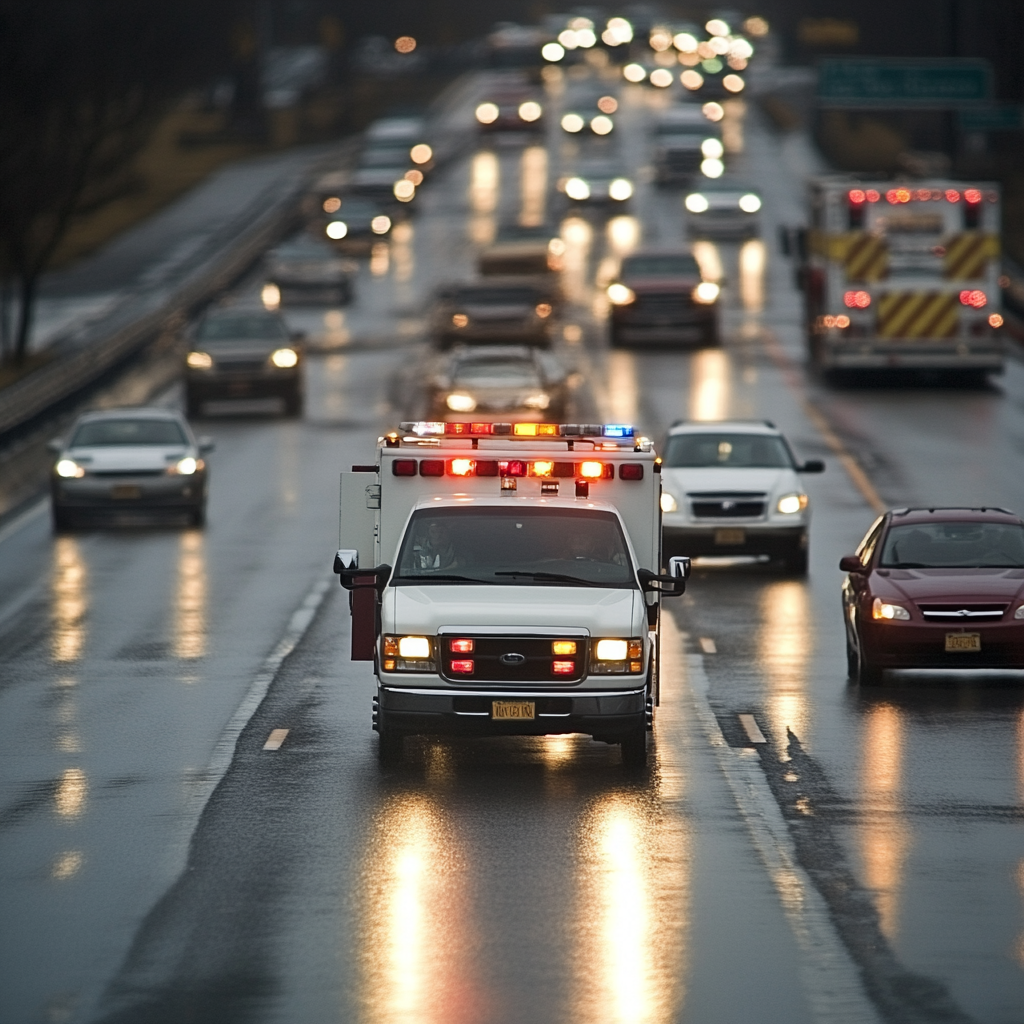 Emergency Vehicle Approaching in Urban Setting