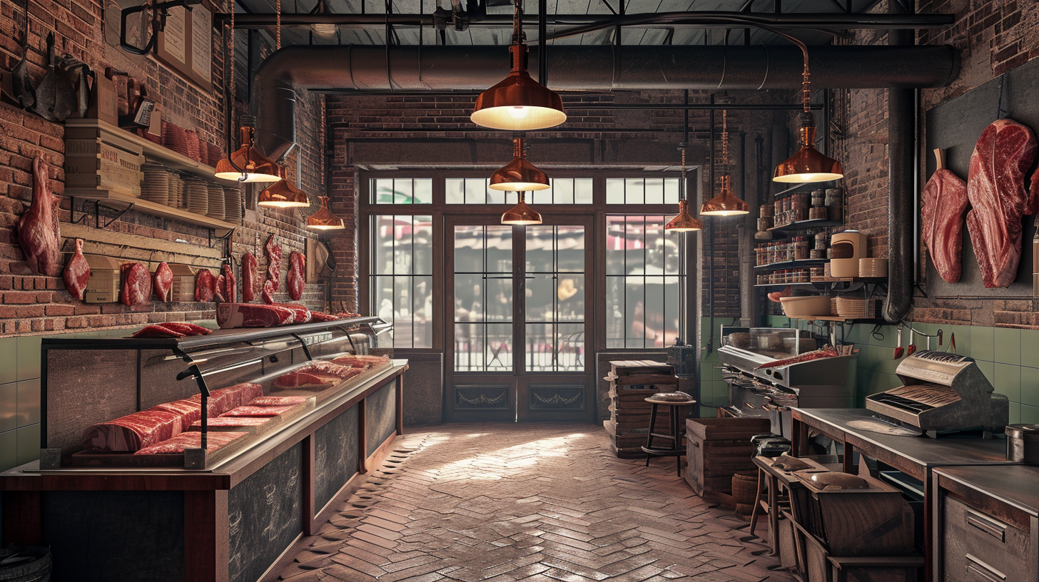 Butcher shop interior photo