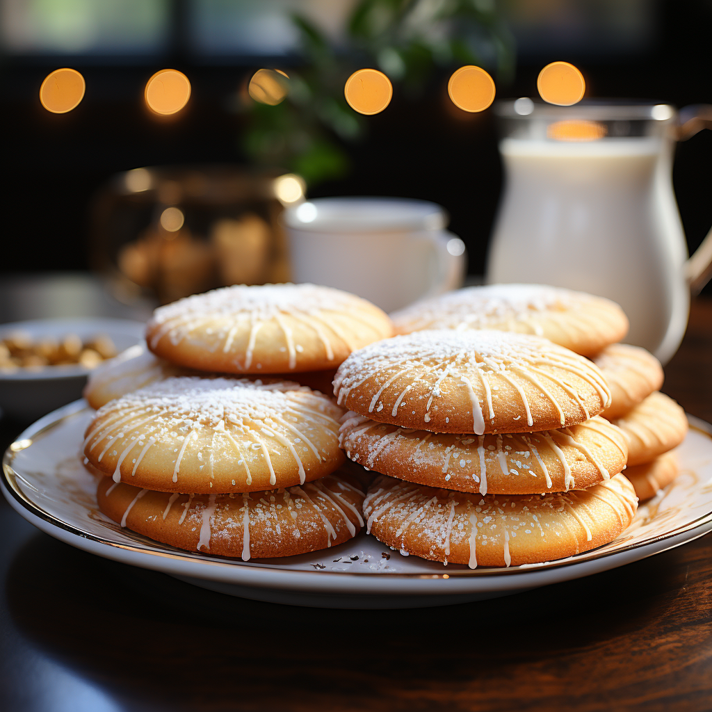 Homemade butter cookies on a plate