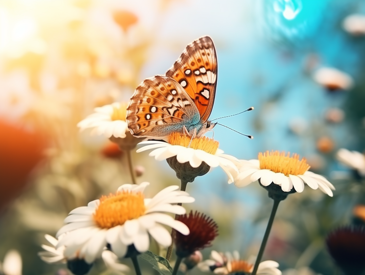 Beautiful butterfly on a flower