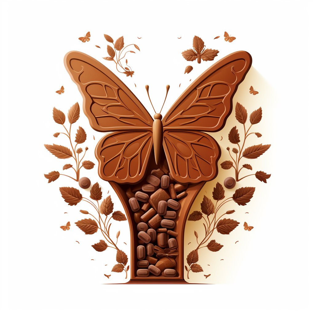 Logo with butterflies and nature