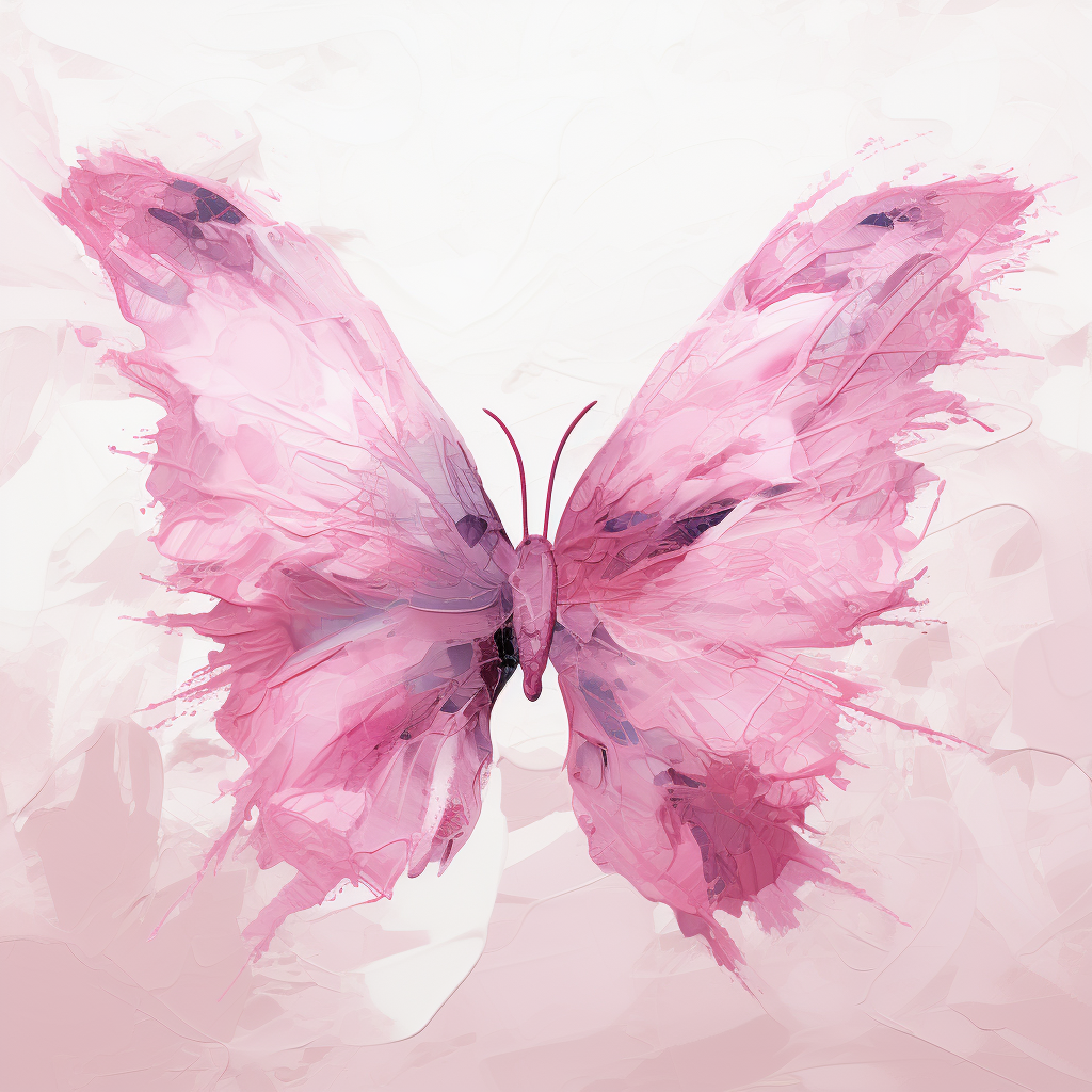 Beautiful Pink Butterfly Art