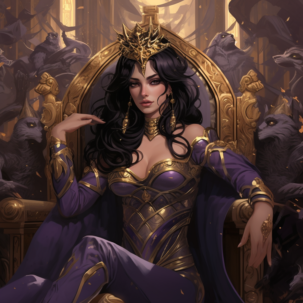 Byzantine Empress on Golden Throne