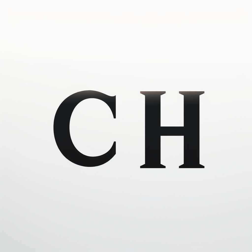 Minimalist professional CHP logo in black font