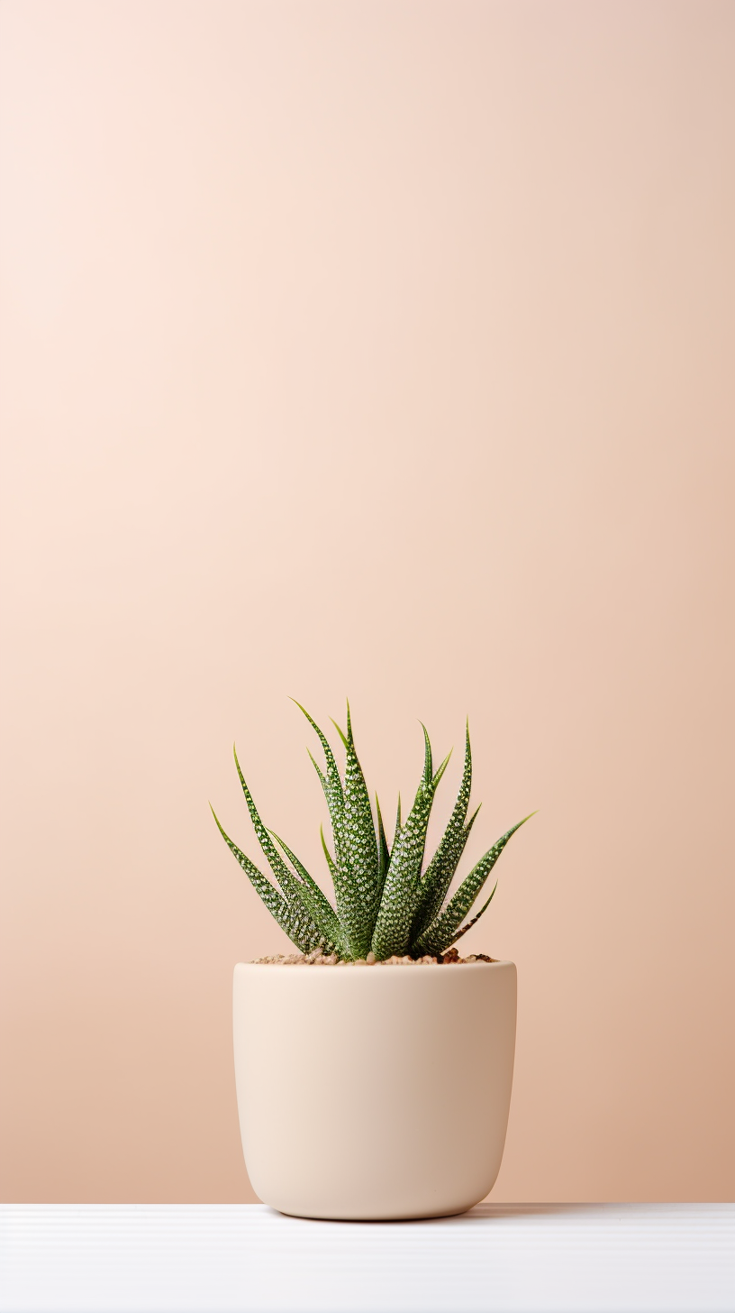 Realistic cactus plant in pot