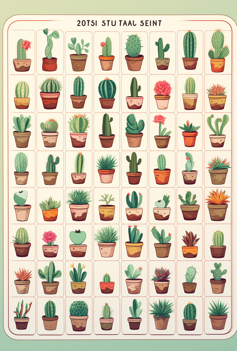 Fun cactus themed bingo sheet