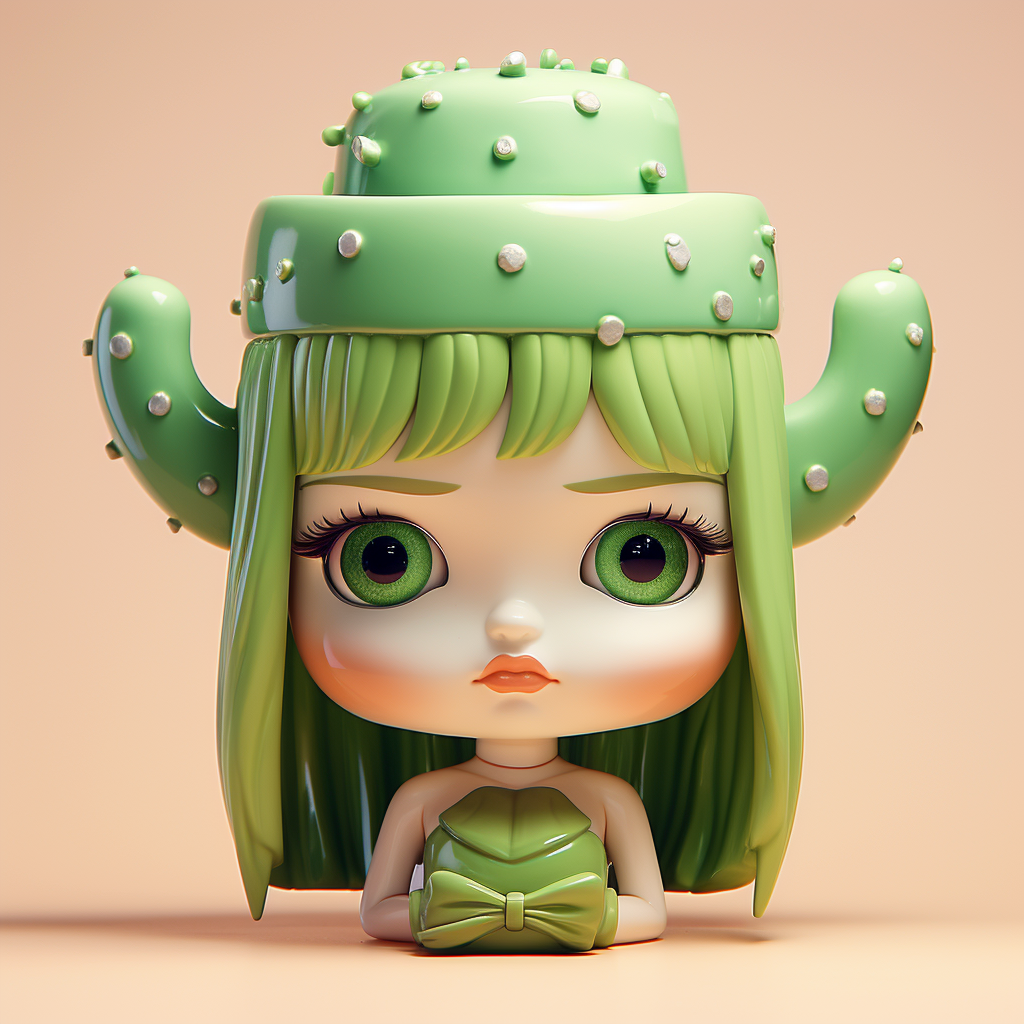 Cute Girl with Cactus Ceramic Mug