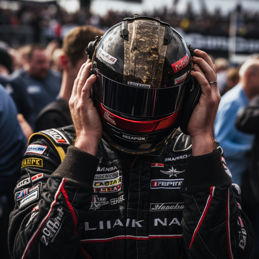 Emotional Cadillac Racing Fan in Stands