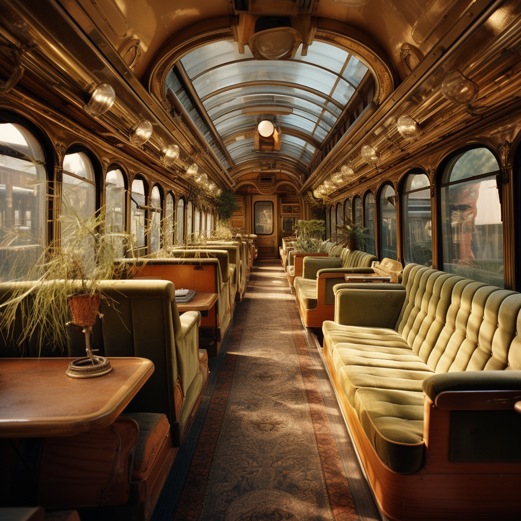 Luxurious Cadillac train interior