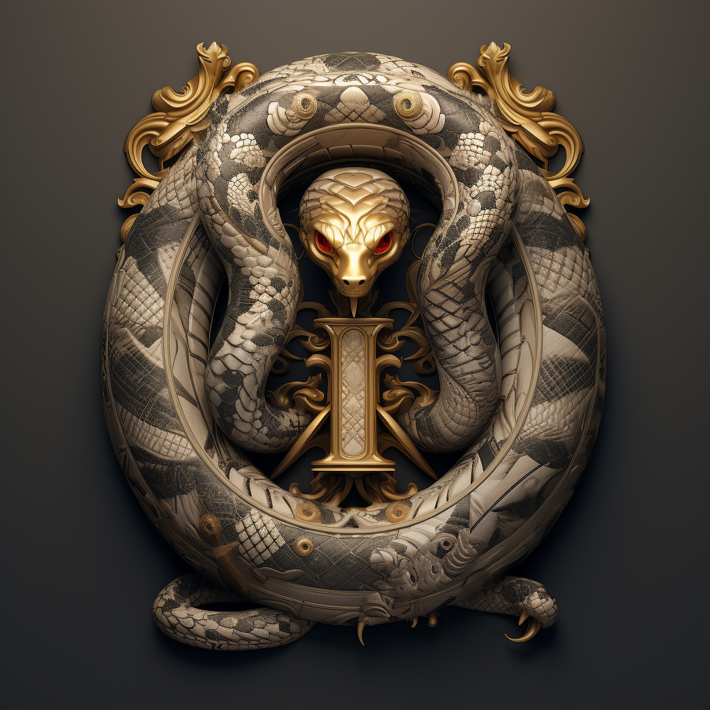 Symbolic Cadre Greek Snake Image