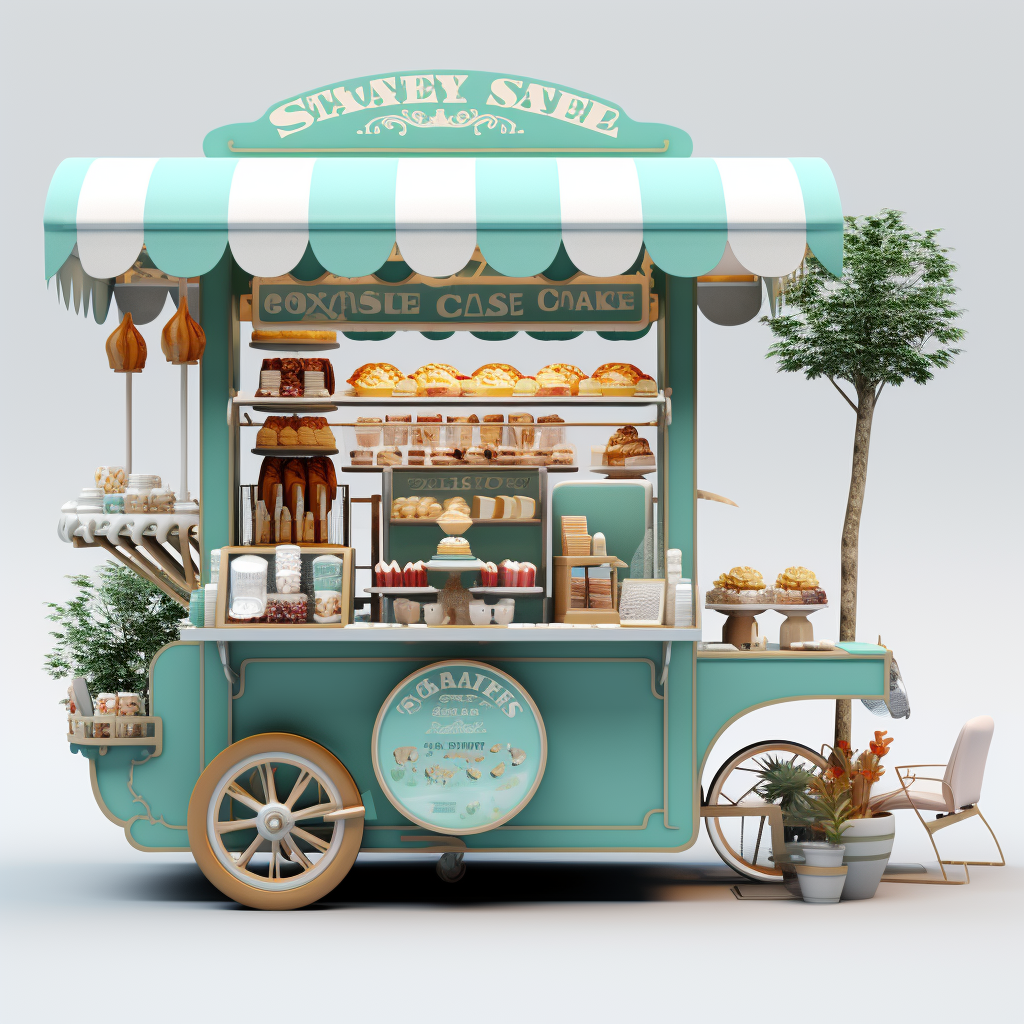 Scrumptious Cake and Pastry Vehicle Kiosk