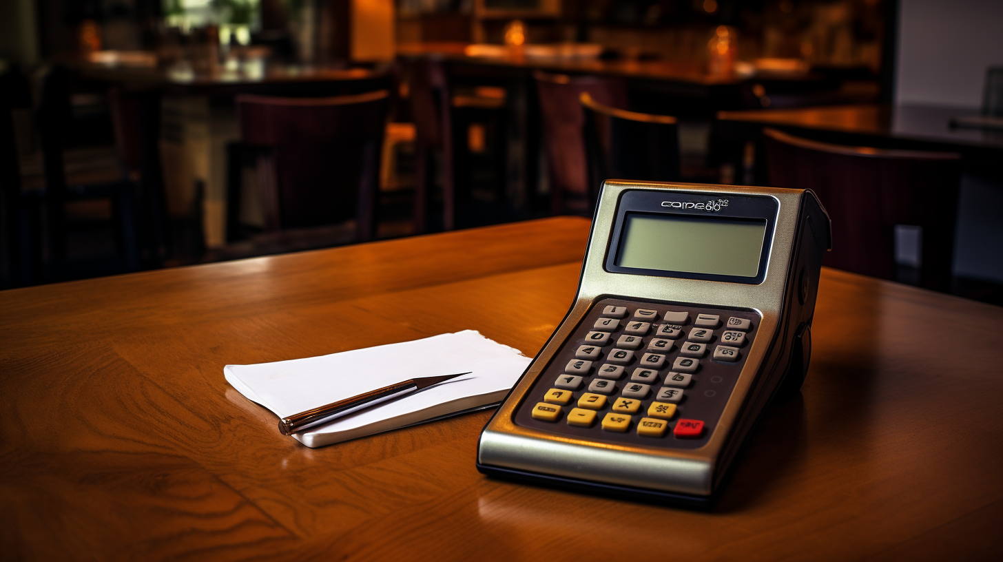 Wide Lens Photo of Calculator-Serving Restaurant