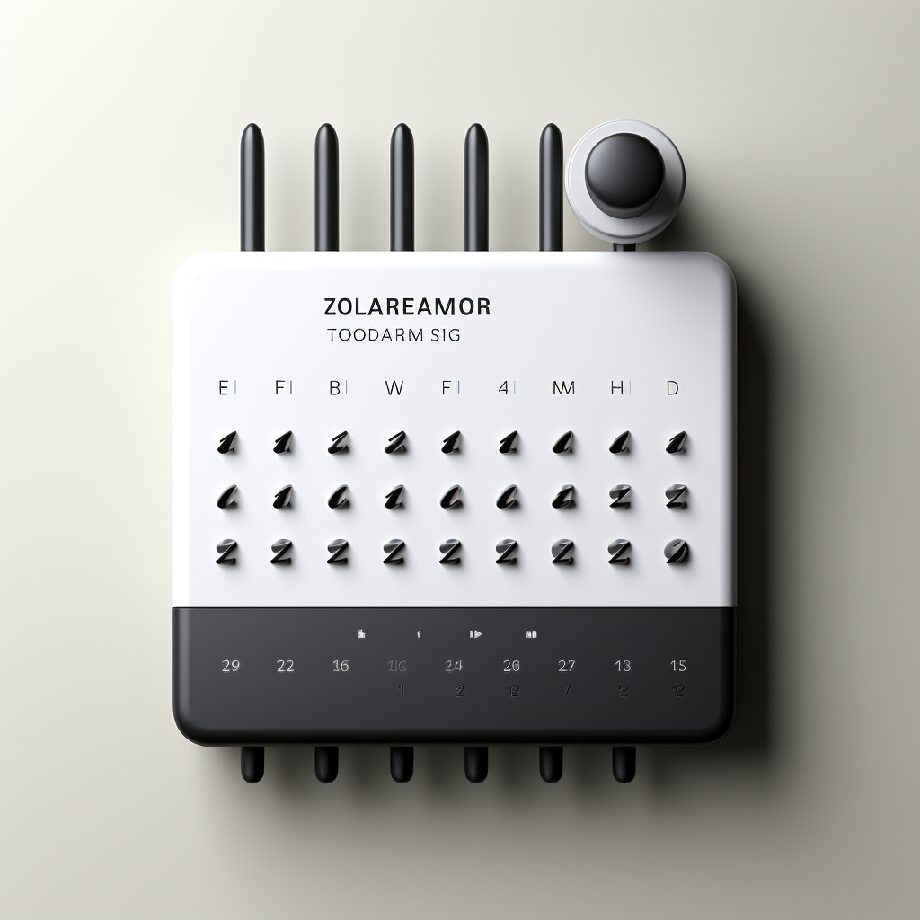 Minimal black and white 3D calendar icon