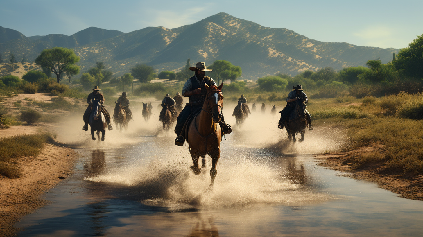 Skilled Californian Vaqueros on Horses