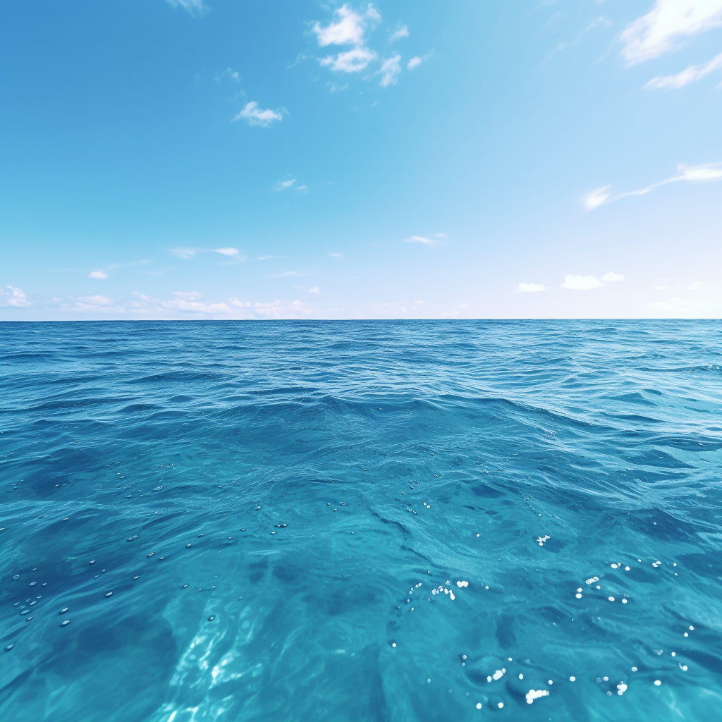 Tranquil blue ocean waves