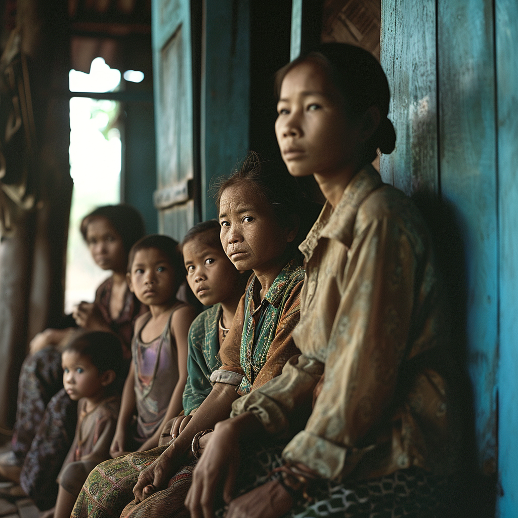 Cambodian people enduring forced relocation