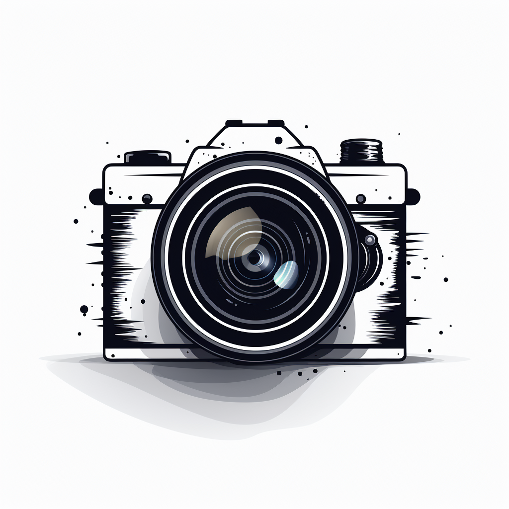 Simple camera logo with eye lens