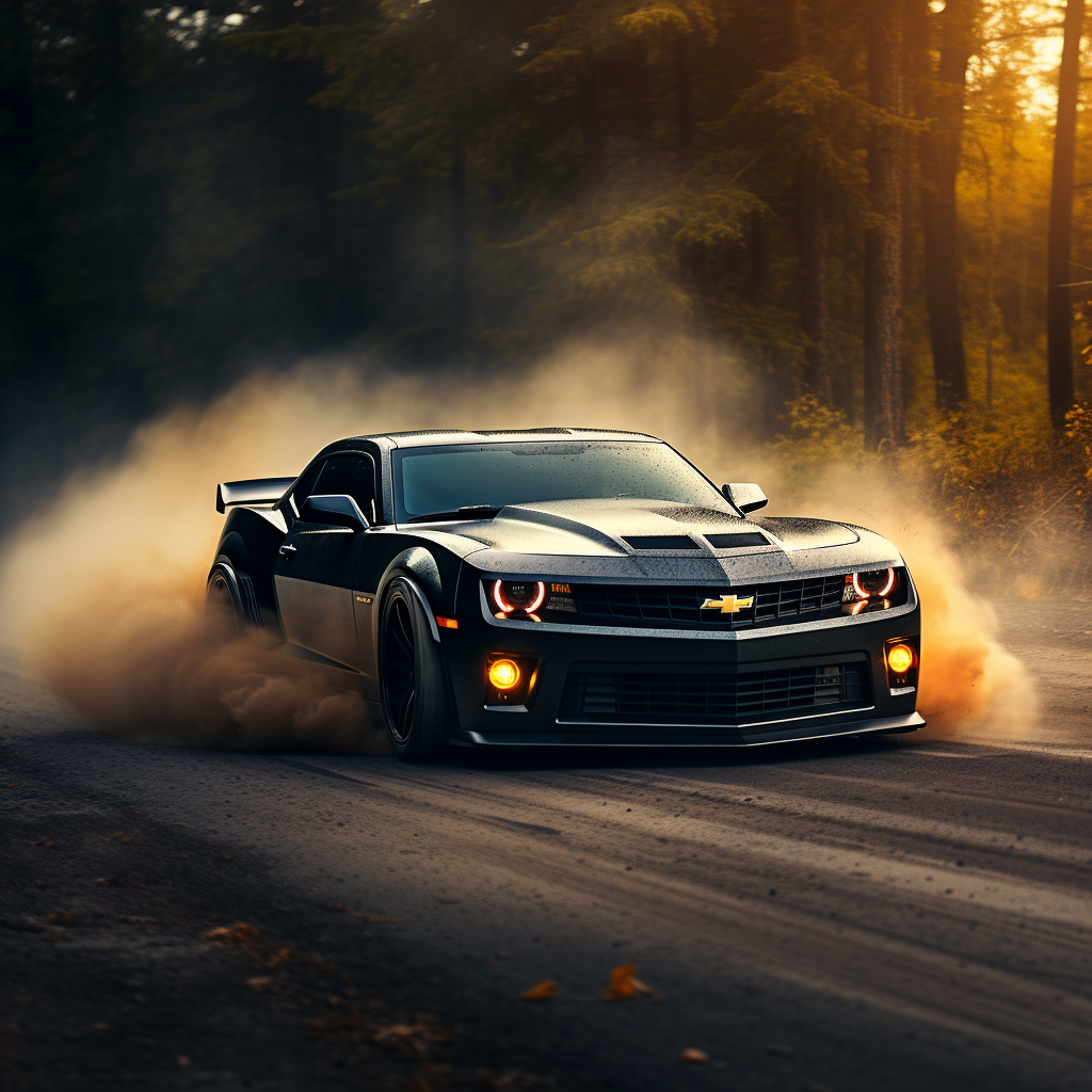 Action-packed camero drift image