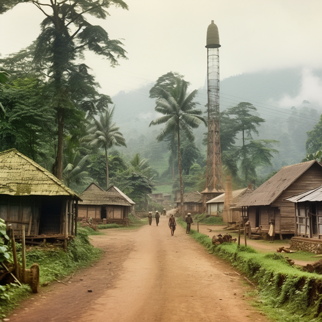 First electric light bulb in Cameroon