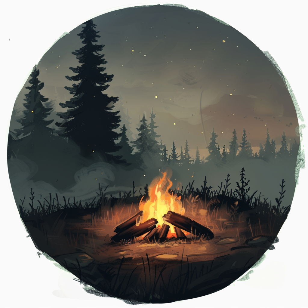 Campfire Icon Silhouette